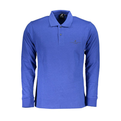 Blue Cotton Polo Shirt