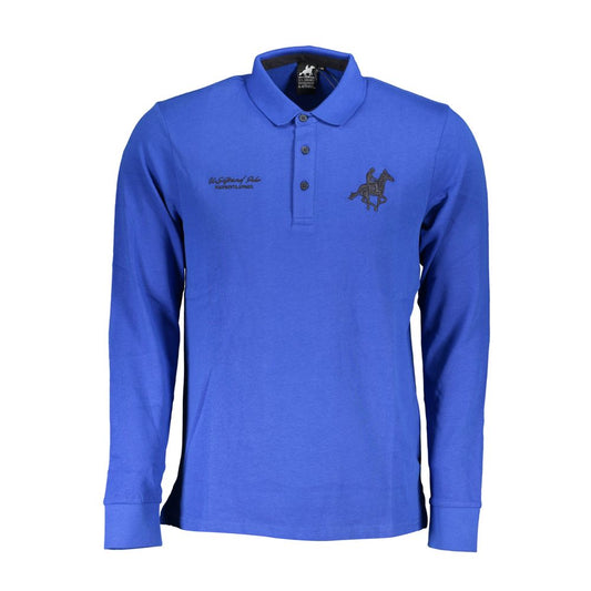 Blue Cotton Polo Shirt