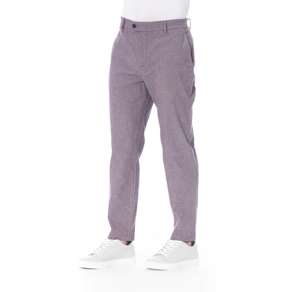 Orange Cotton Men Pants