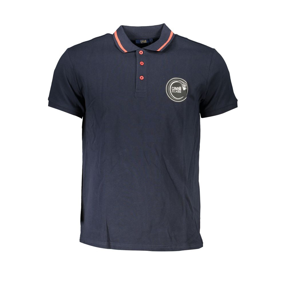 Blue Cotton Polo Shirt