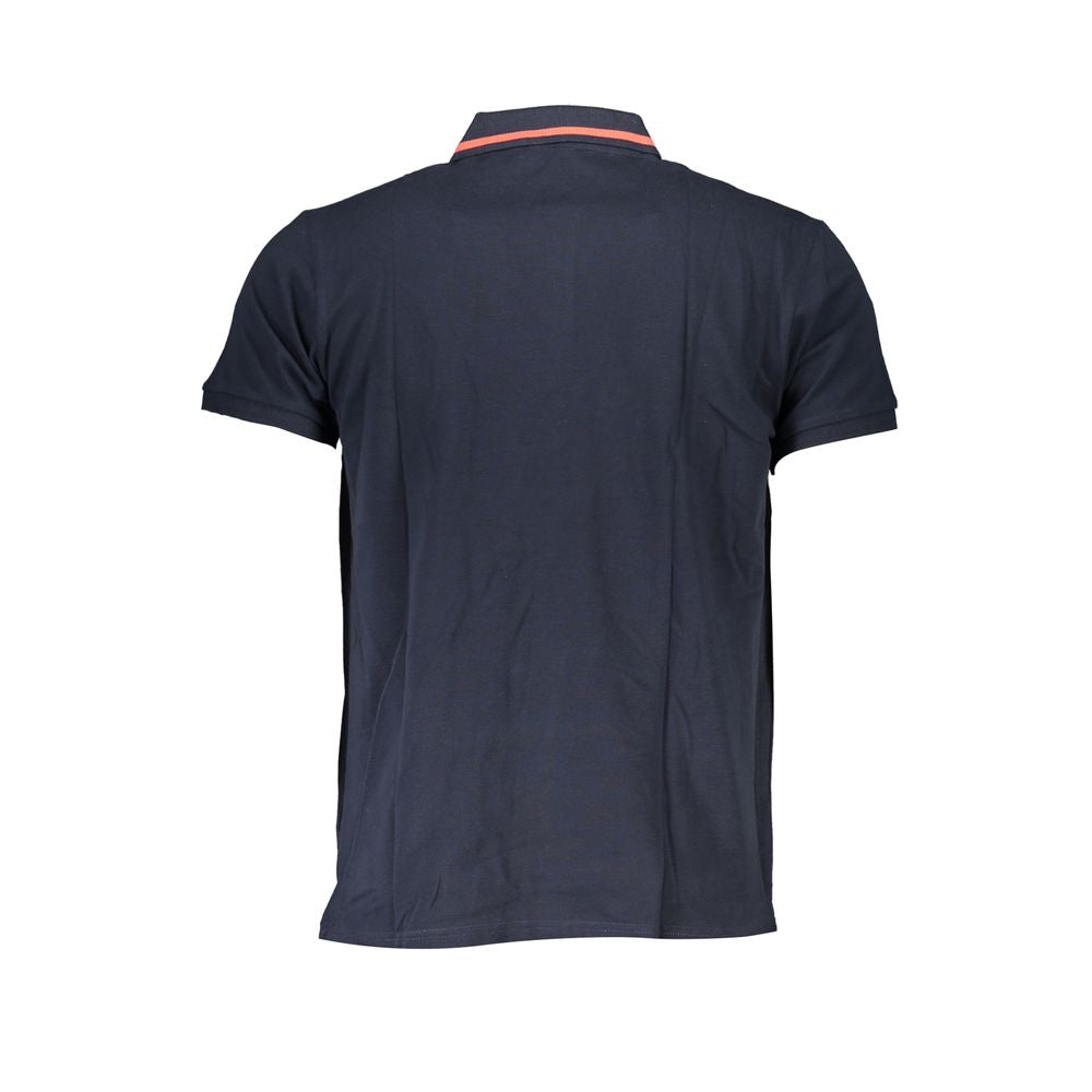 Blue Cotton Polo Shirt