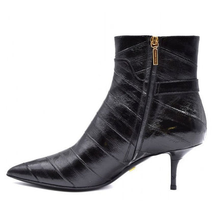 Black Leather Di Anguilla Boot