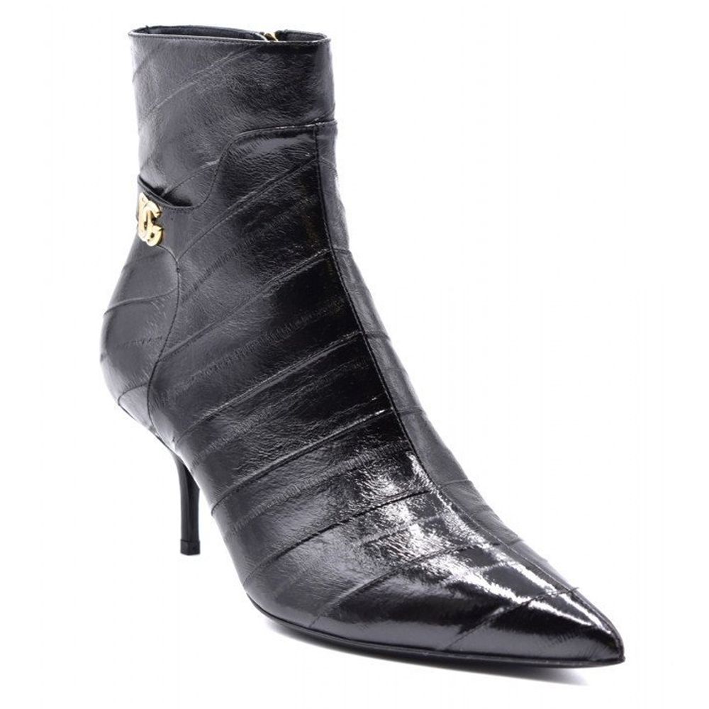 Black Leather Di Anguilla Boot