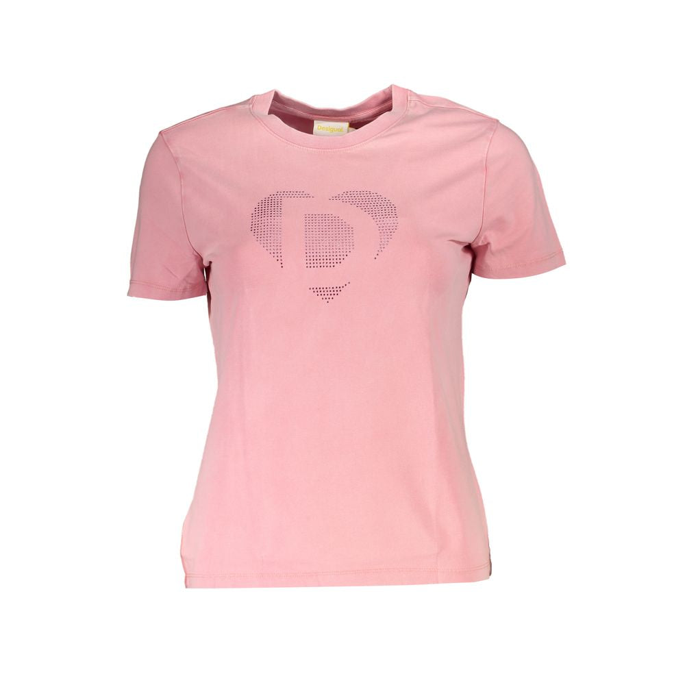 Pink Cotton Tops & T-Shirt