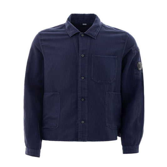 Elevated Cotton Blue Shirt for the Modern Man