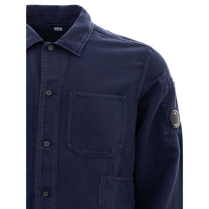 Elevated Cotton Blue Shirt for the Modern Man