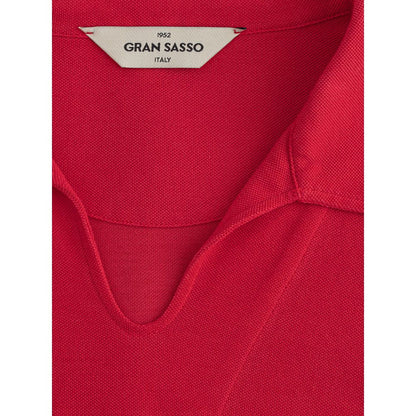 Elegant Fuchsia Silk Polo Shirt for Men