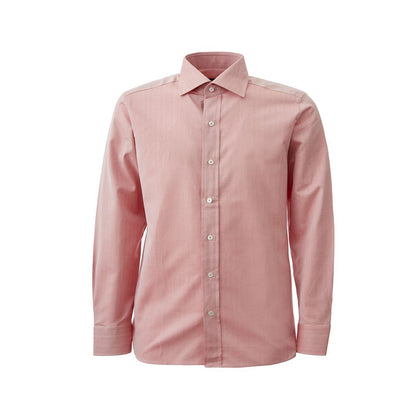 Elegant Pink Cotton Shirt for Men