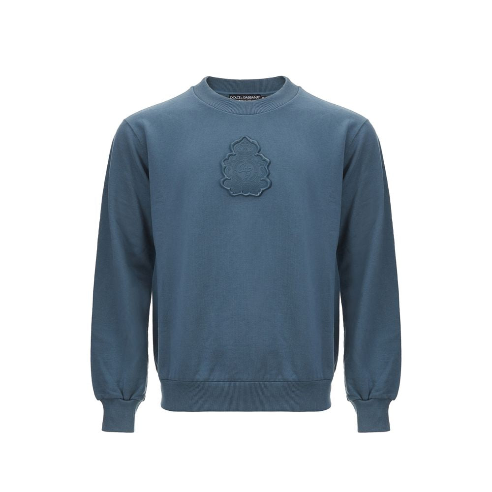 Elegant Cotton Blue Sweater for Men