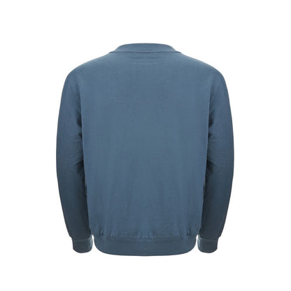 Elegant Cotton Blue Sweater for Men