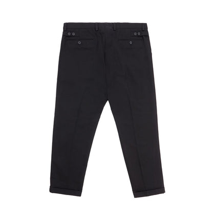 Elegant Black Cotton Pants for Men