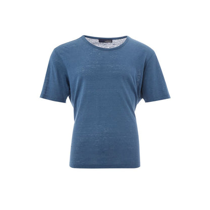 Elegant Blue Cotton T-Shirt for Men