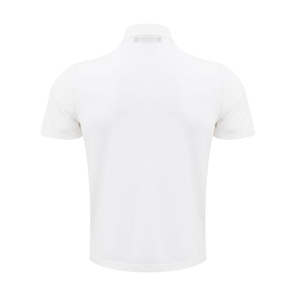 Elegant White Cotton Polo by Lardini