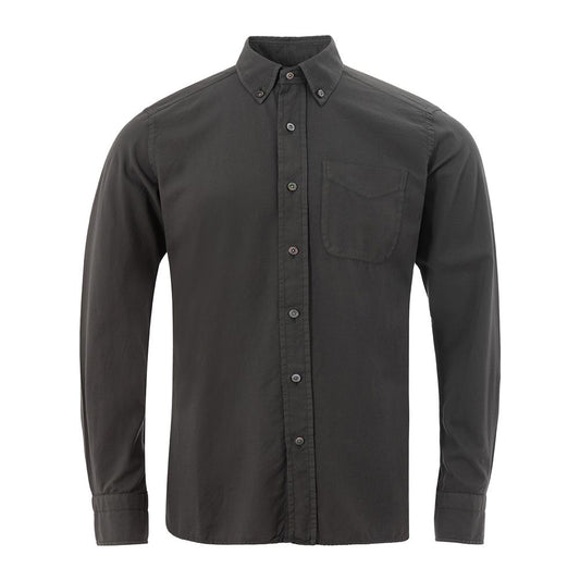 Elegant Gray Cotton Shirt for Men