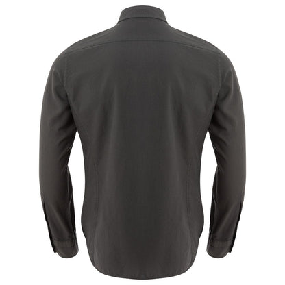 Elegant Gray Cotton Shirt for Men