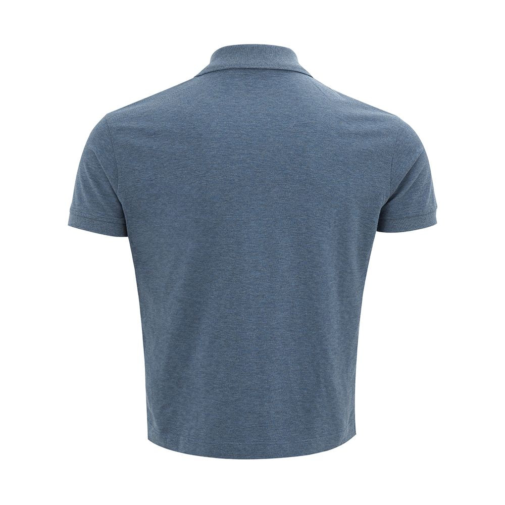 Elegant Cotton Polo Shirt in Rich Blue