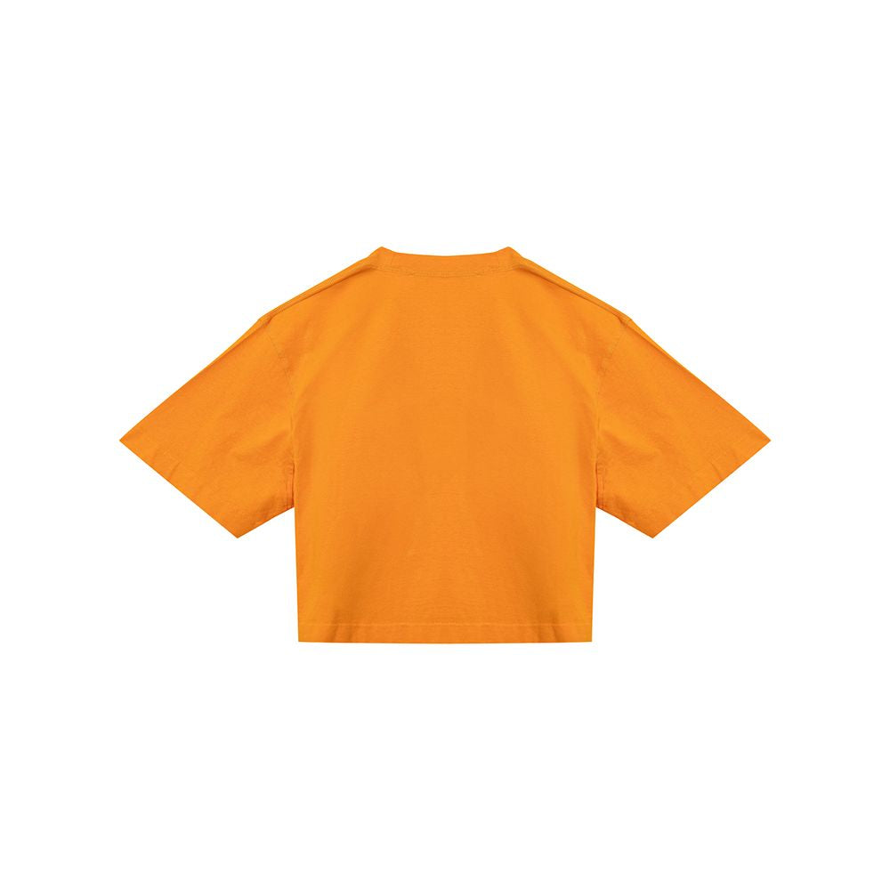 Orange Cotton Statement Top for Women