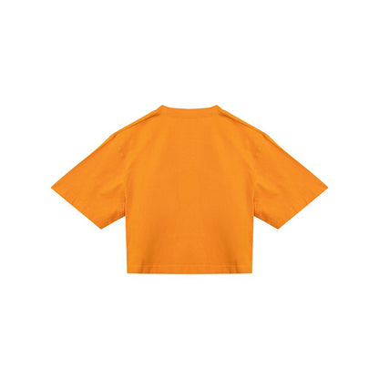 Orange Cotton Statement Top for Women