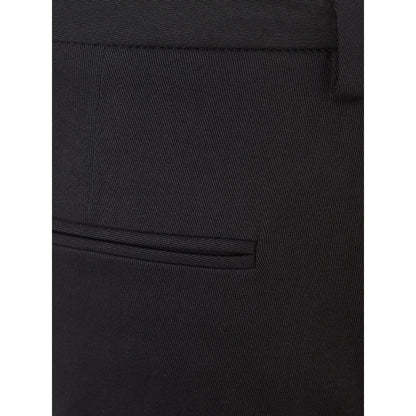 Italian Elegance Cotton Black Trousers