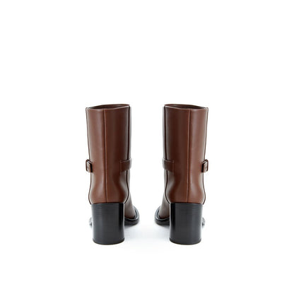 Elegant Leather Brown Boots for Sophisticated Style