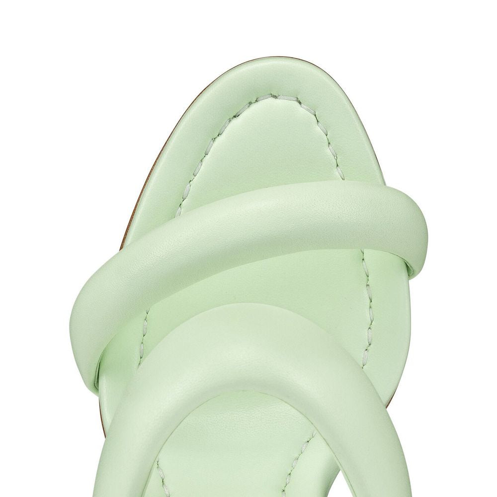 Emerald Elegance Leather Sandals