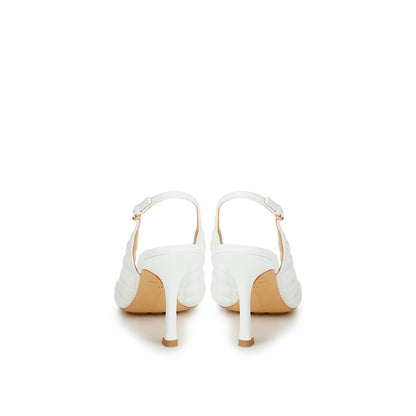 Elegant White Leather Sandals