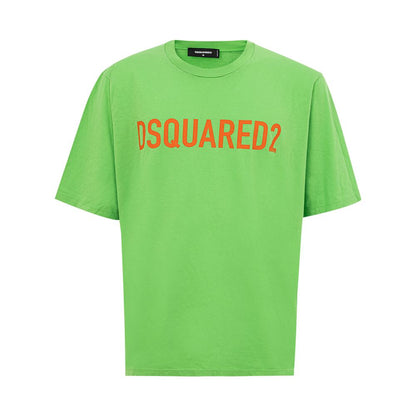 Electric Green Cotton Tee for Men