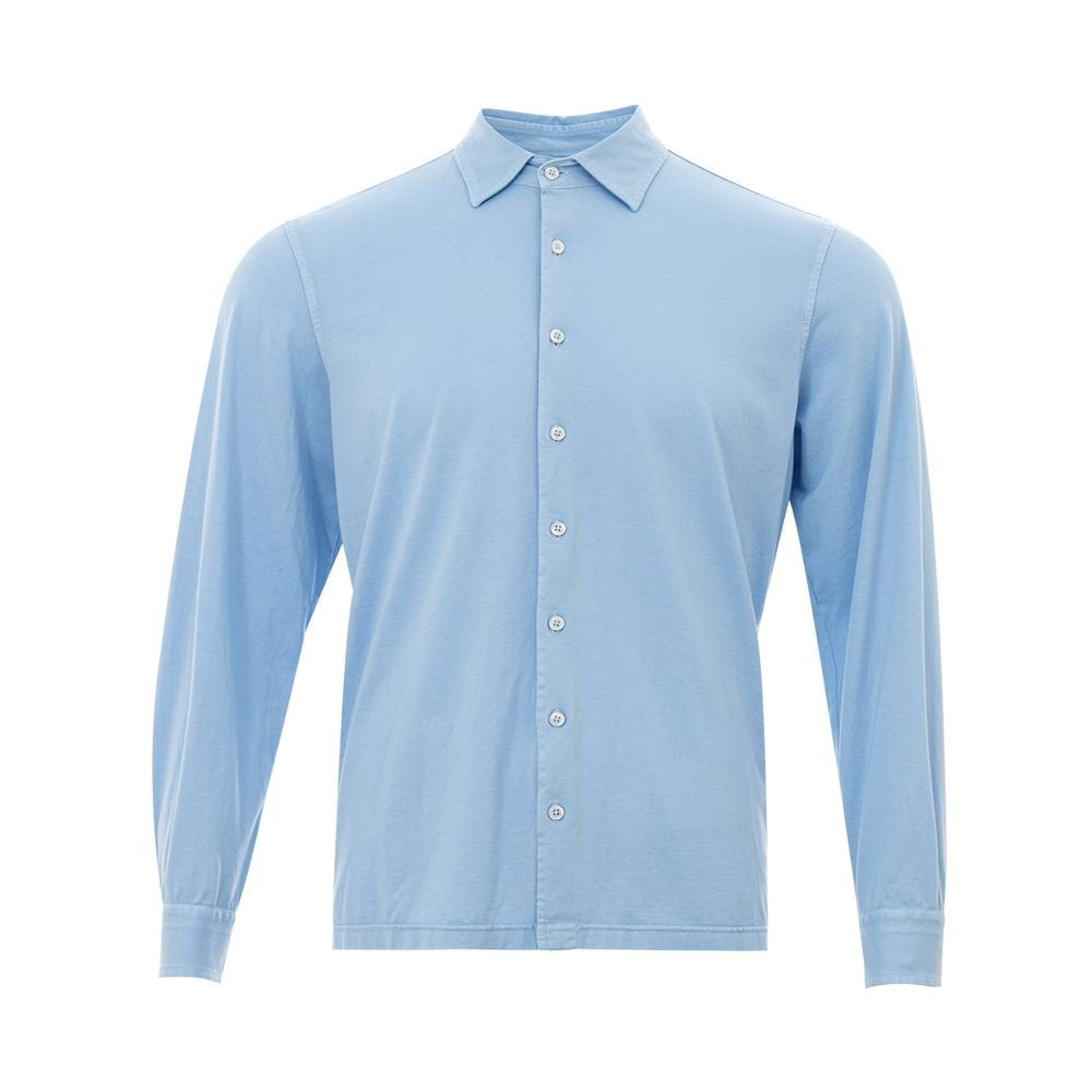 Elegant Light Blue Cotton Shirt for Men