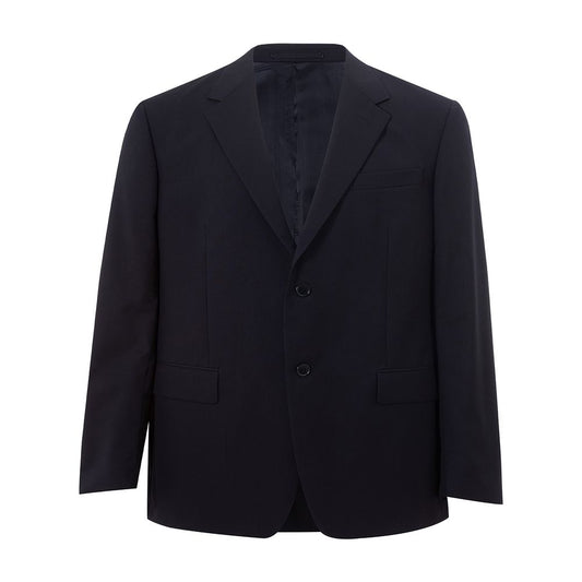 Elegant Wool Blue Men's Jacket