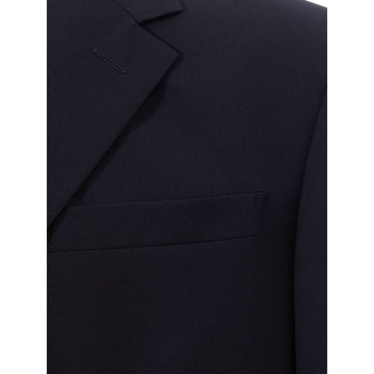 Elegant Wool Blue Men's Jacket