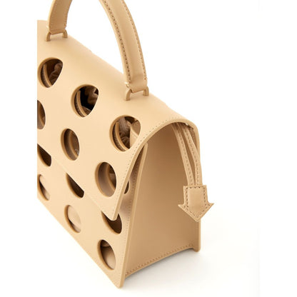 Chic Beige Leather Handbag for Sophisticated Style