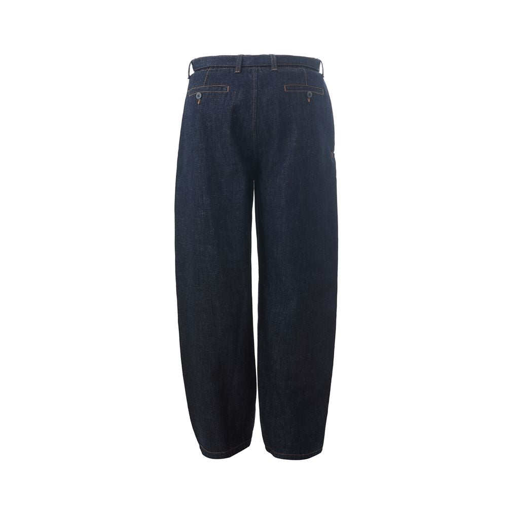 Elegant Cotton Blue Pants for Men