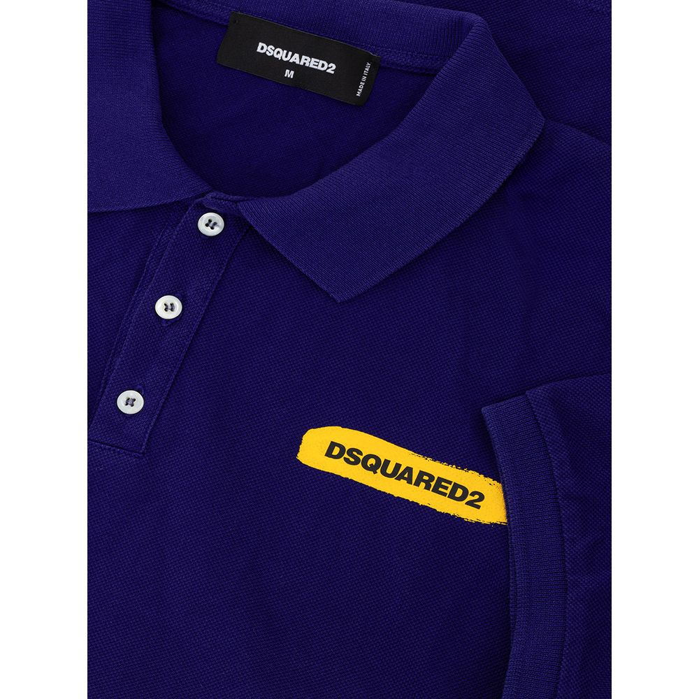 Regal Purple Cotton Polo Elegance