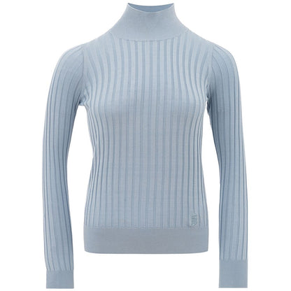 Elegant Silk Sweater in Light Blue