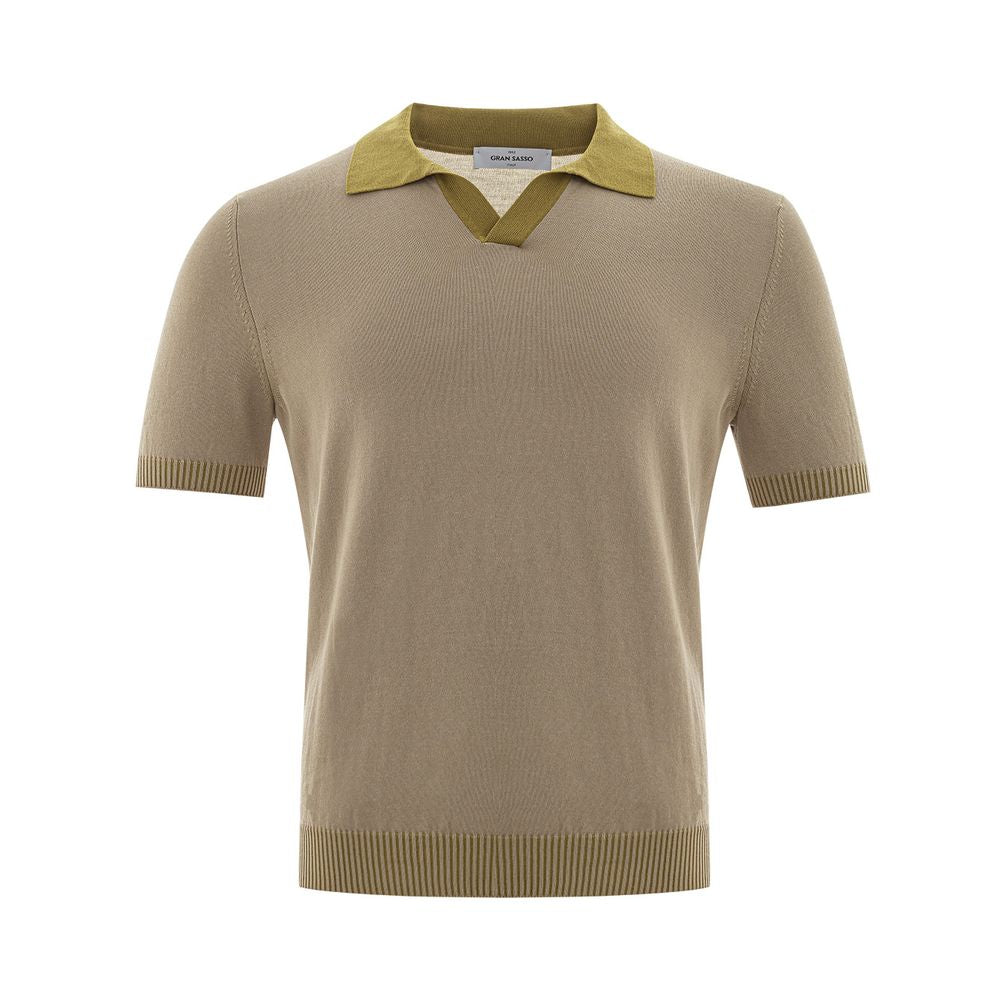 Elegant Cotton Polo Shirt in Beige