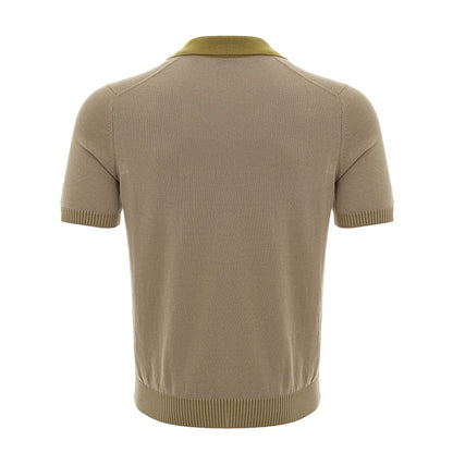 Elegant Cotton Polo Shirt in Beige