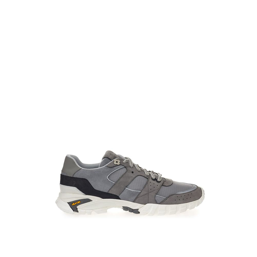 Elegant Gray Suede Sneakers for Men