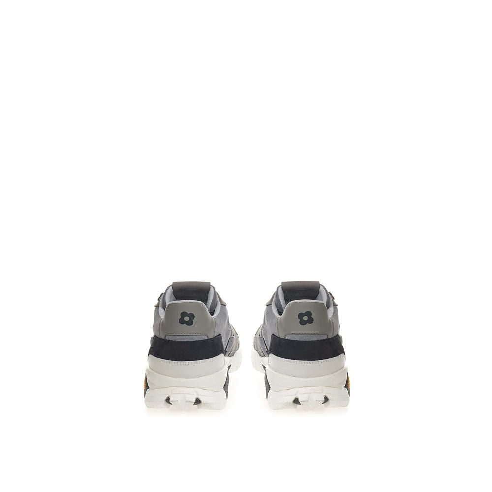 Elegant Gray Suede Sneakers for Men