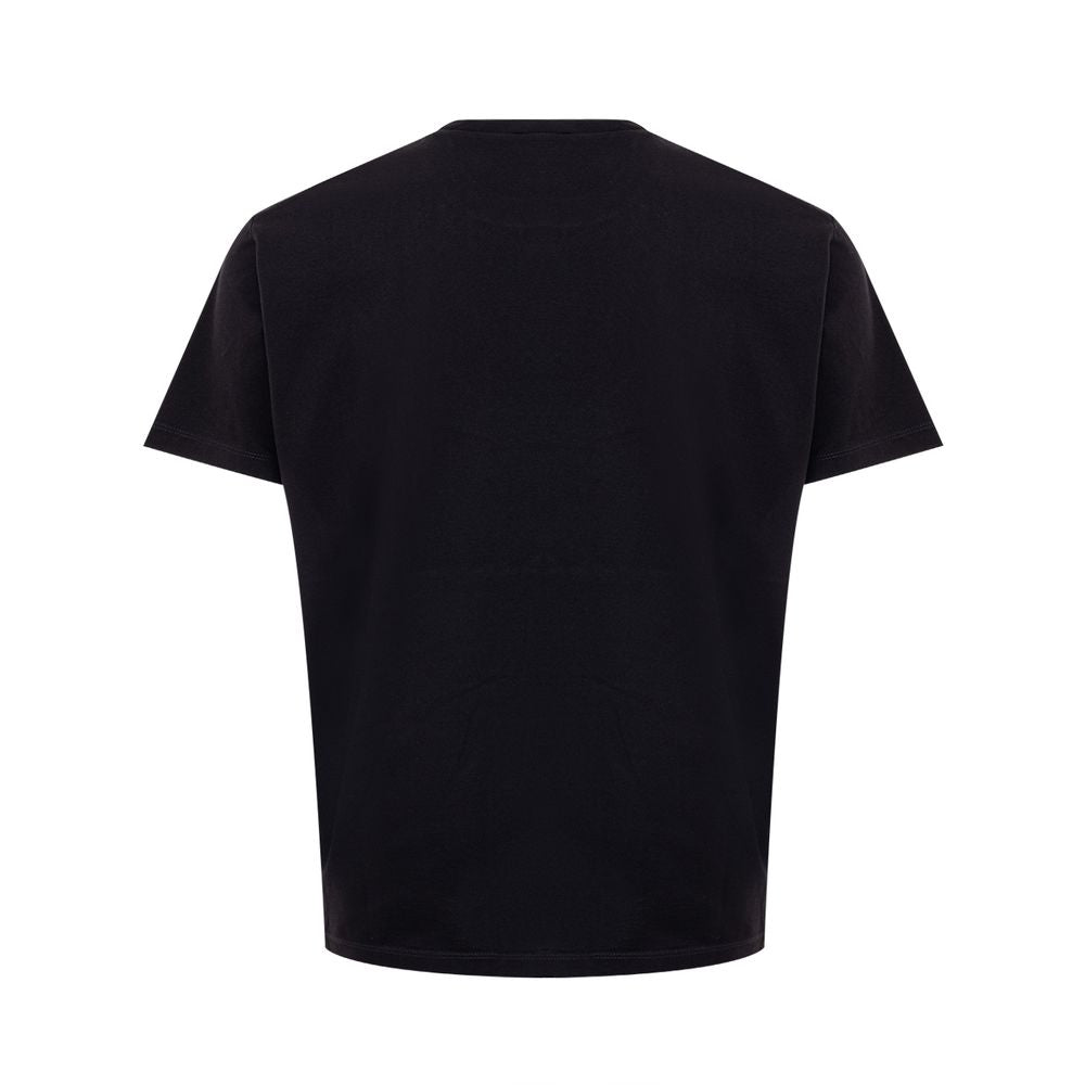 Elevated Black Cotton Tee for Men