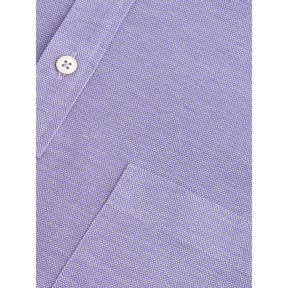 Elegant Purple Cotton Polo Shirt for Men