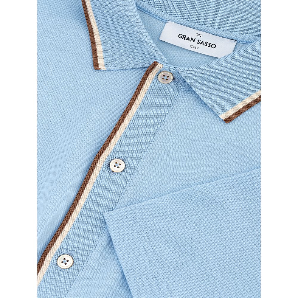 Elegant Light Blue Cotton Shirt for Men