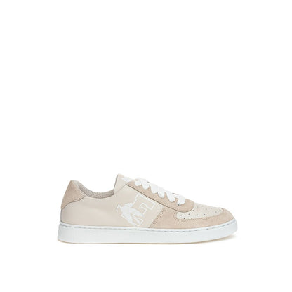 Elegant Beige Leather Sneakers