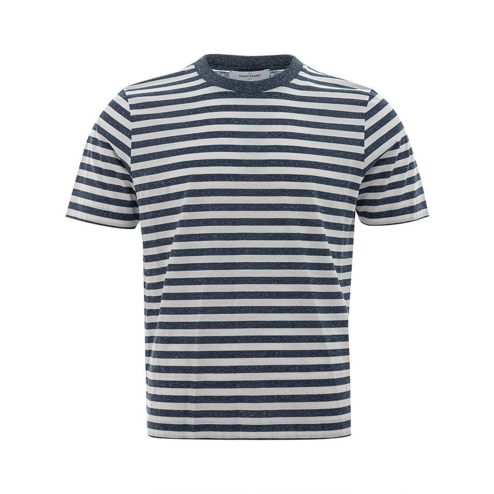 Elegant Cotton Blue Tee for Men