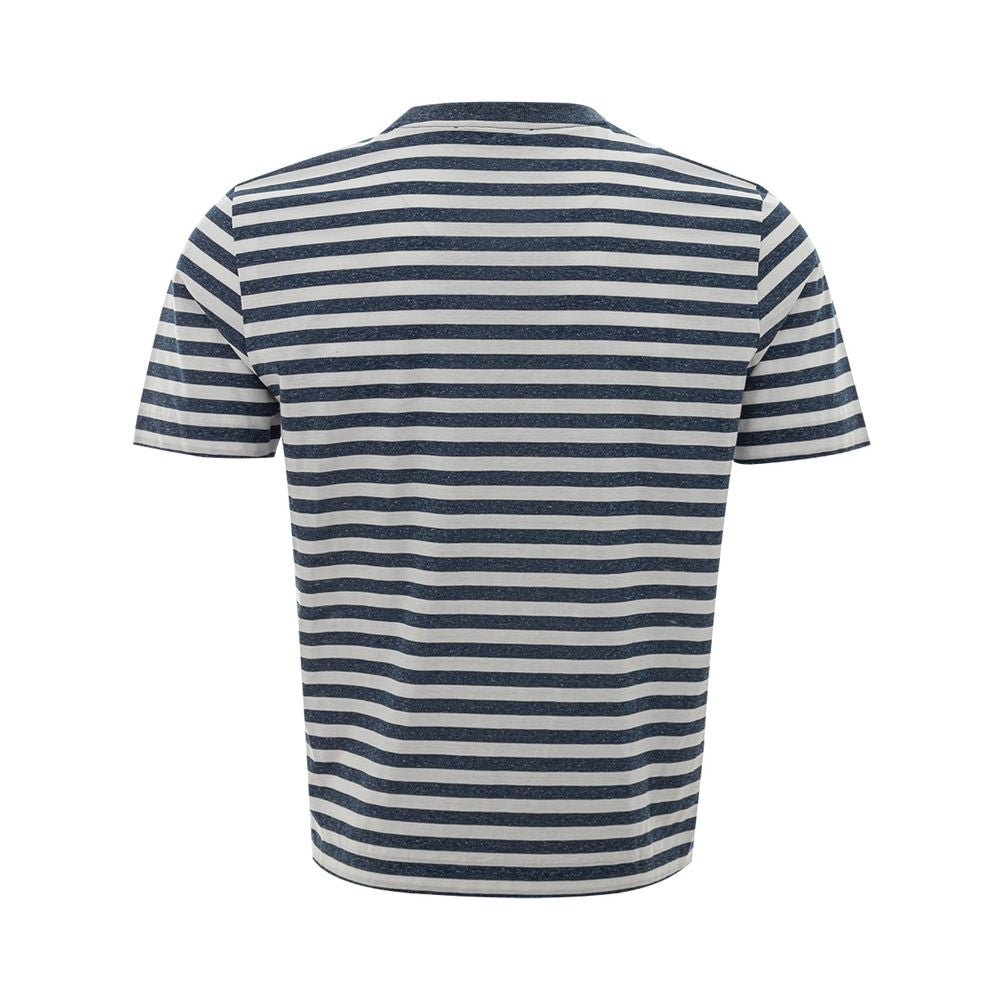 Elegant Cotton Blue Tee for Men