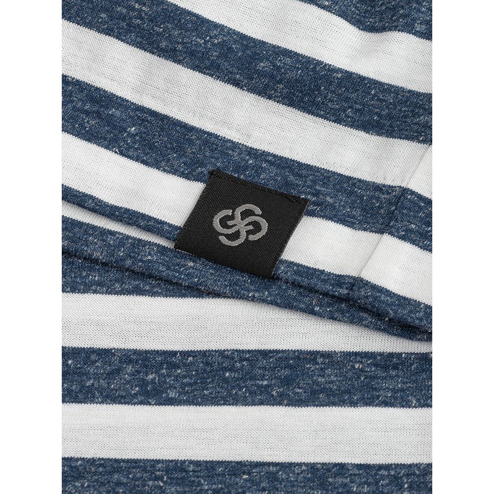 Elegant Cotton Blue Tee for Men