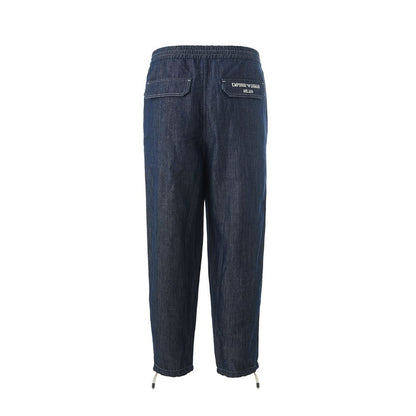 Chic Blue Linen Trousers for Men