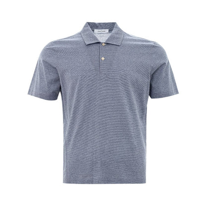 Elegant Blue Cotton Polo for Refined Style