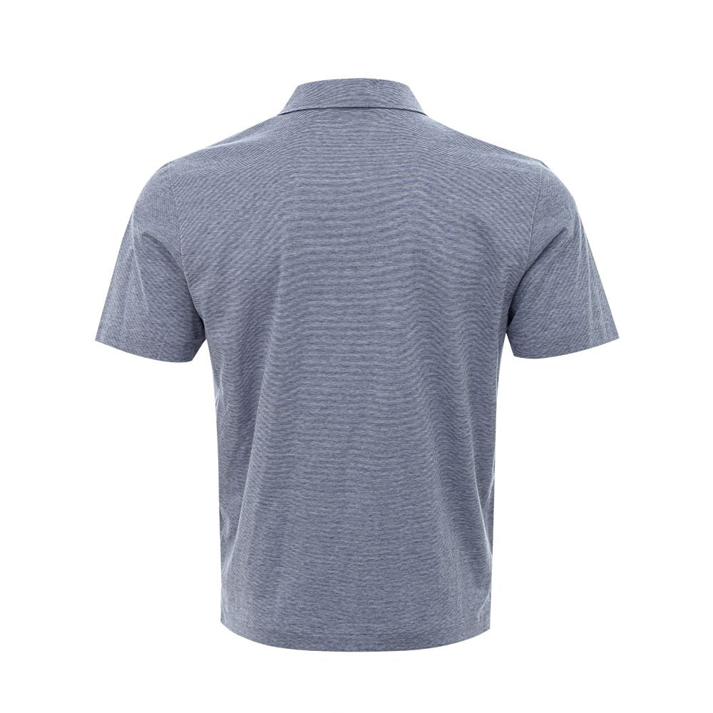 Elegant Blue Cotton Polo for Refined Style