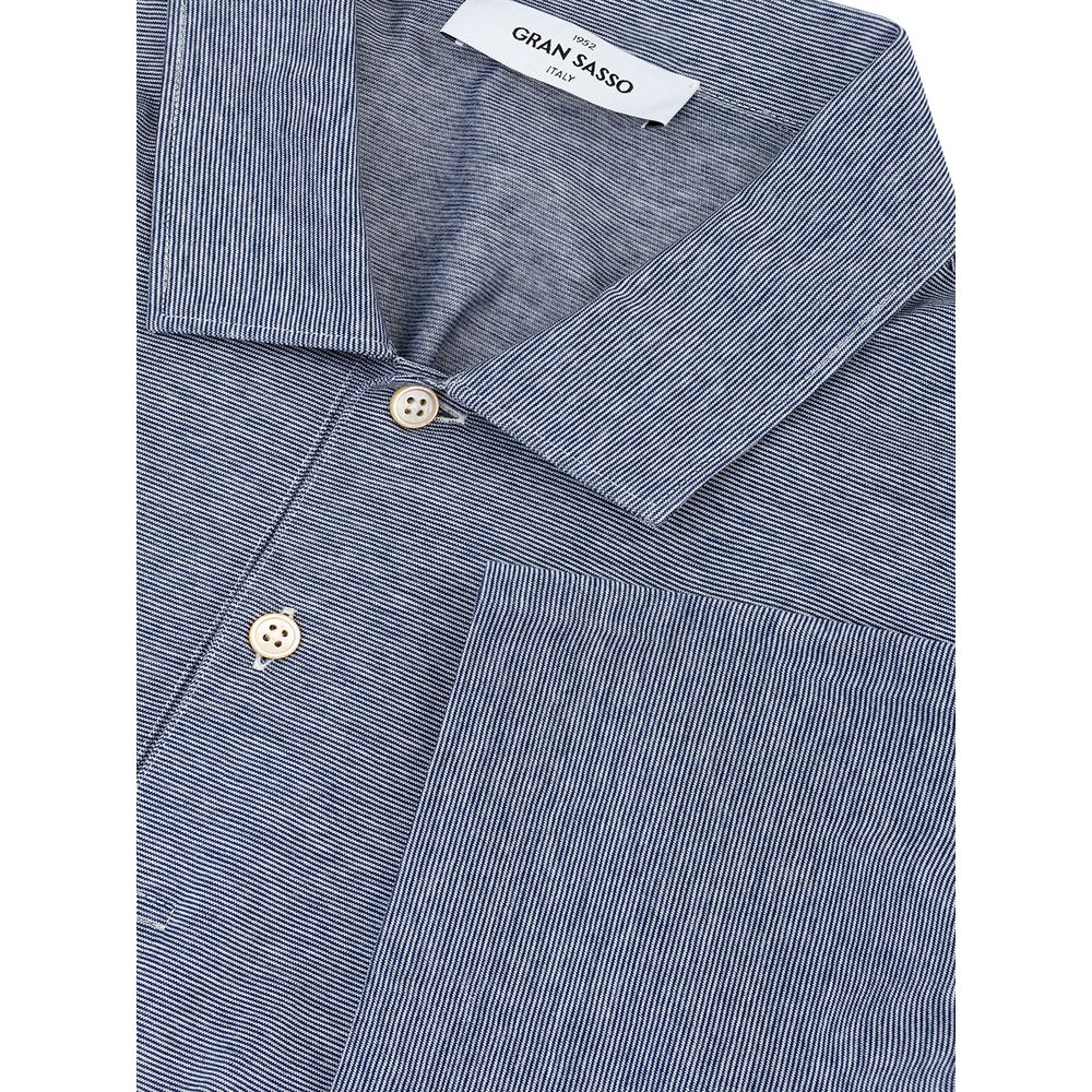 Elegant Blue Cotton Polo for Refined Style