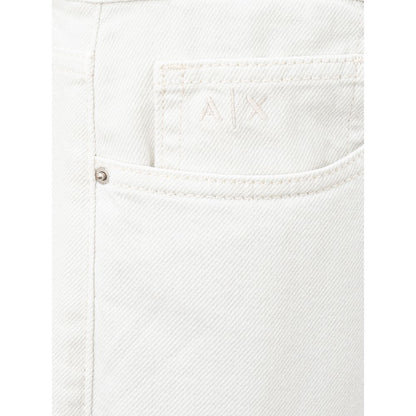 Elegant White Cotton Trousers